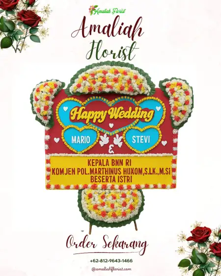 Papan Bunga Pernikahan Dupak